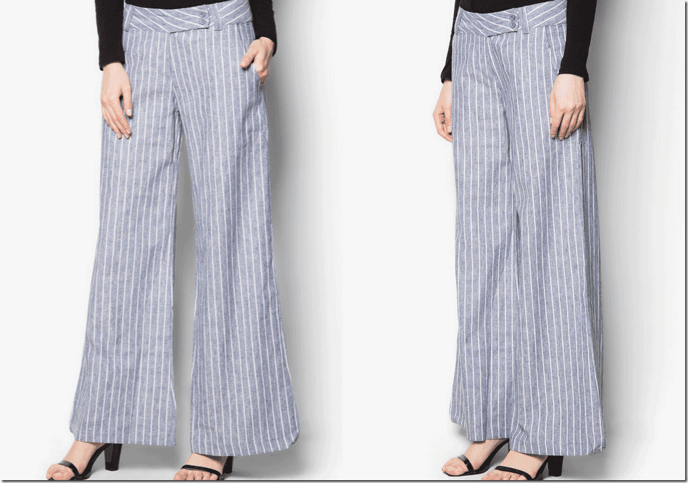 silver grey palazzo pants