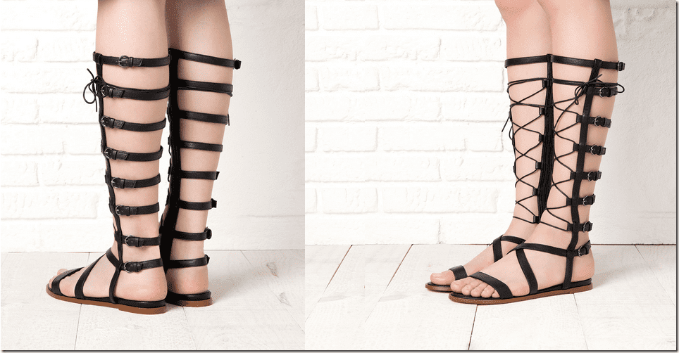 Bershka Malaysia | black roman gladiator sandals