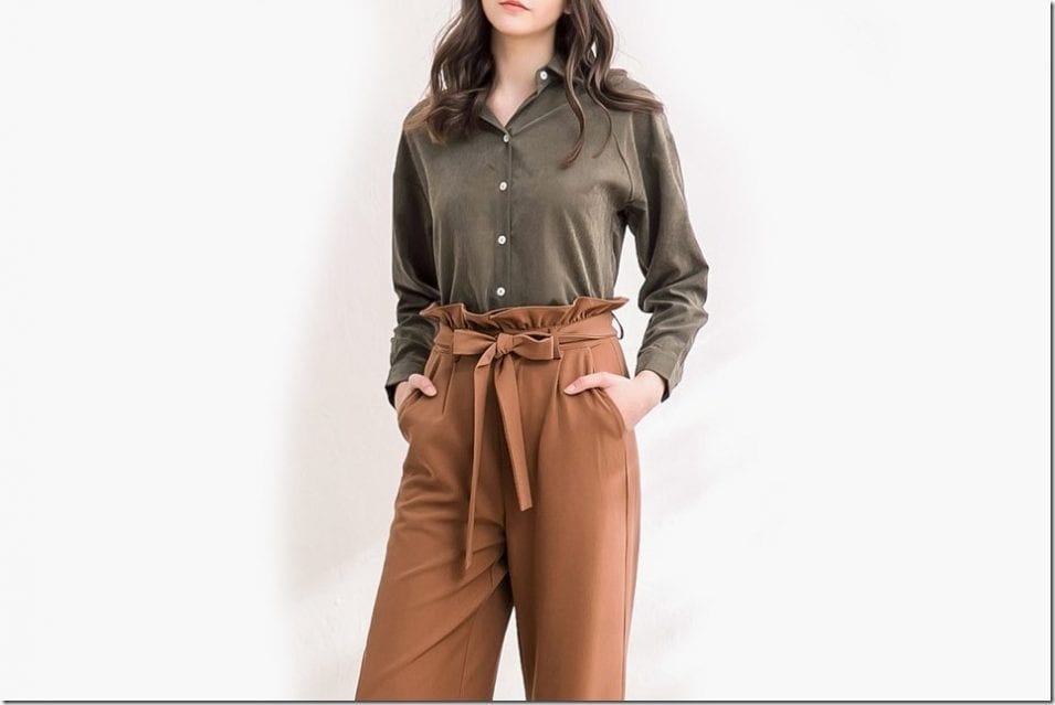 paper bag palazzo pants