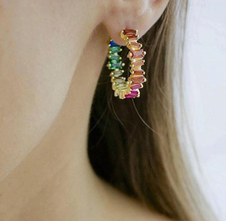 Rainbow Hoop Earrings What Is Your Style