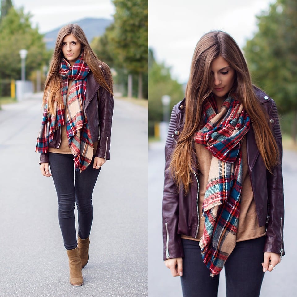 Fashionista NOW: How To Wear Tartan Scarves Fashion Inspiration