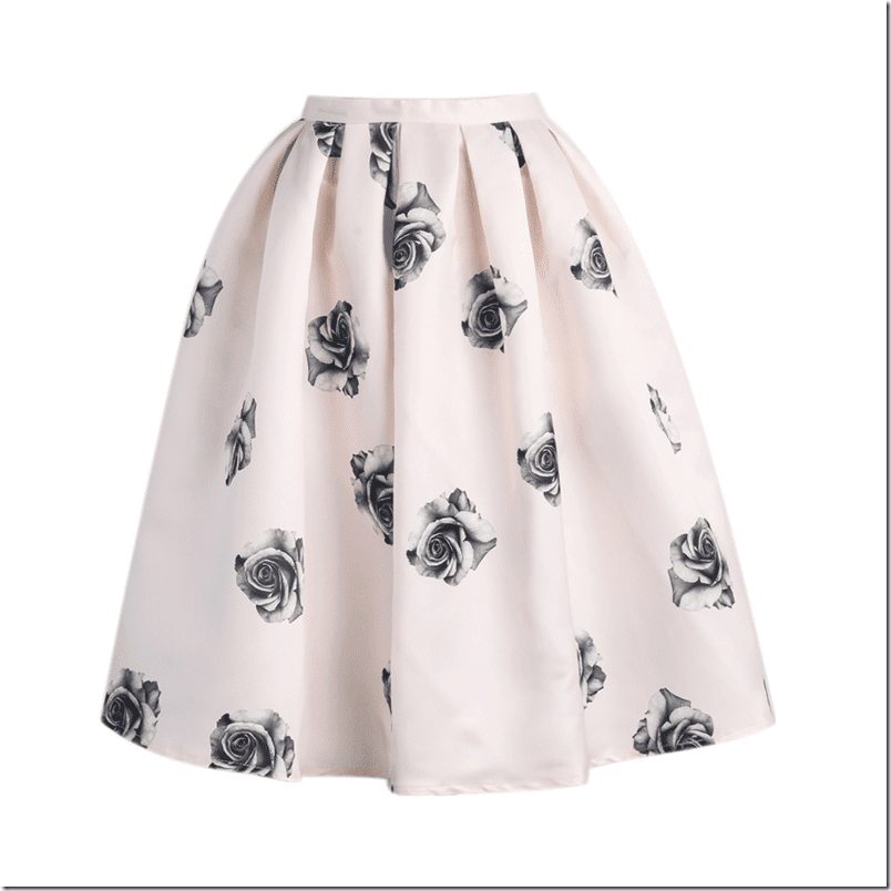 rose-flare-midi-skirt