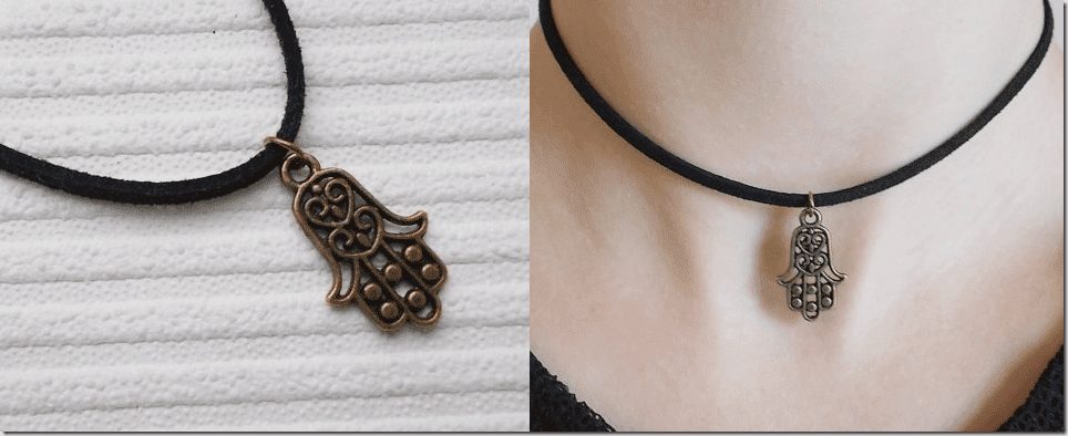 bronze-hamsa-choker-necklace