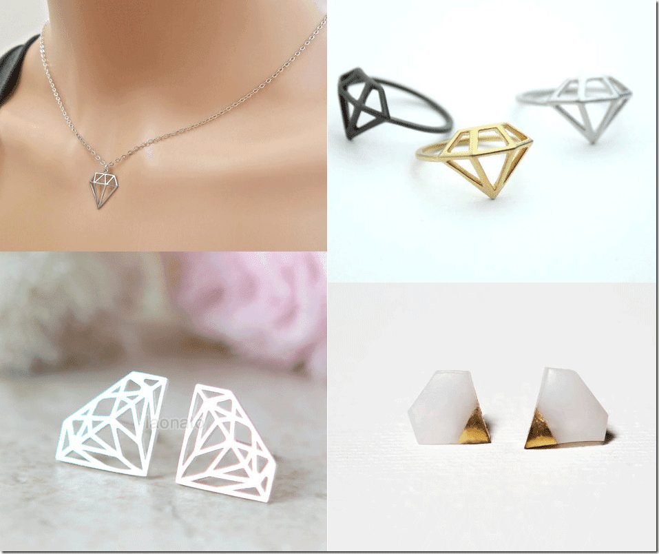 Diamond Shaped Jewelry Trend Fashion Inspiration