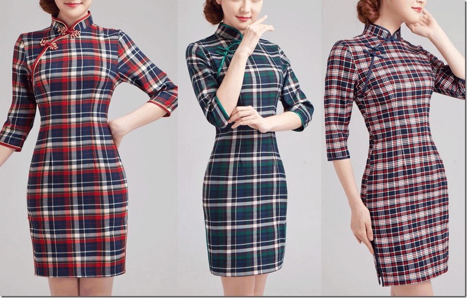 plaid-cheongsam