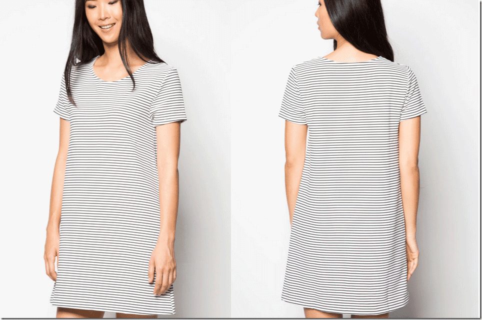 sleeved-striped-dress