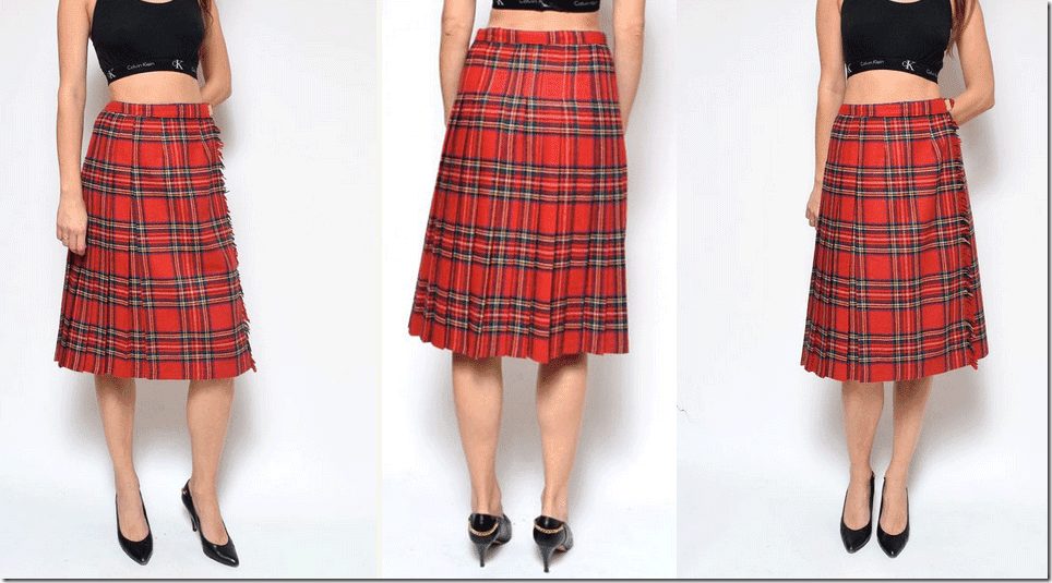 80s-vintage-red-tartan-midi-skirt