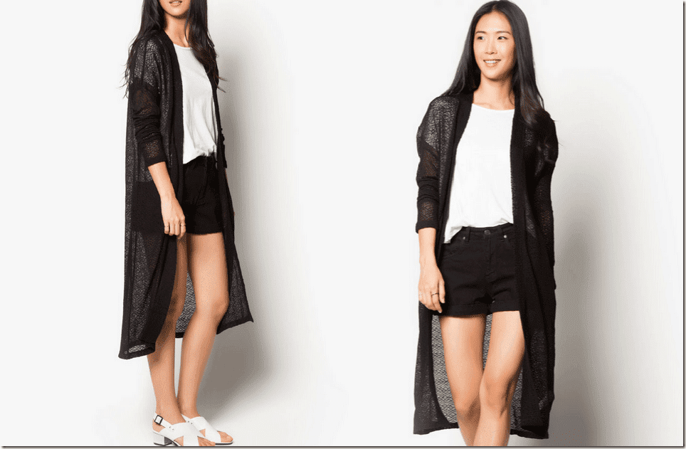 sheer-black-loose-knit-long-cardigan