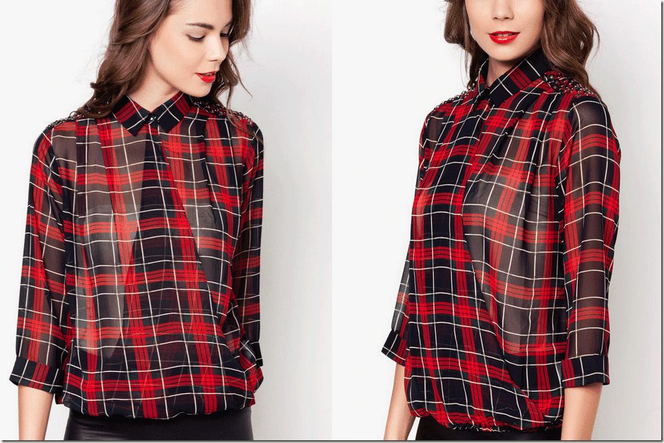 sheer-red-tartan-blouse-stud-shoulder