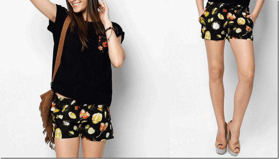 tropical-fruit-print-shorts