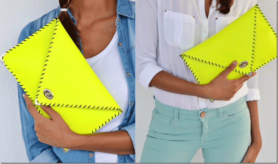 fluorescent-yellow-italian-leather-clutch