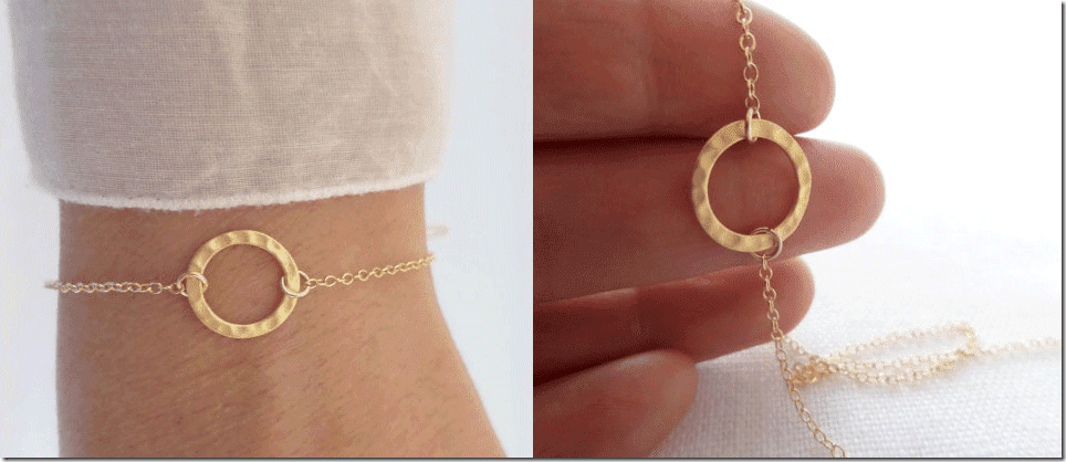 minimalist-hammered-gold-circle-bracelet