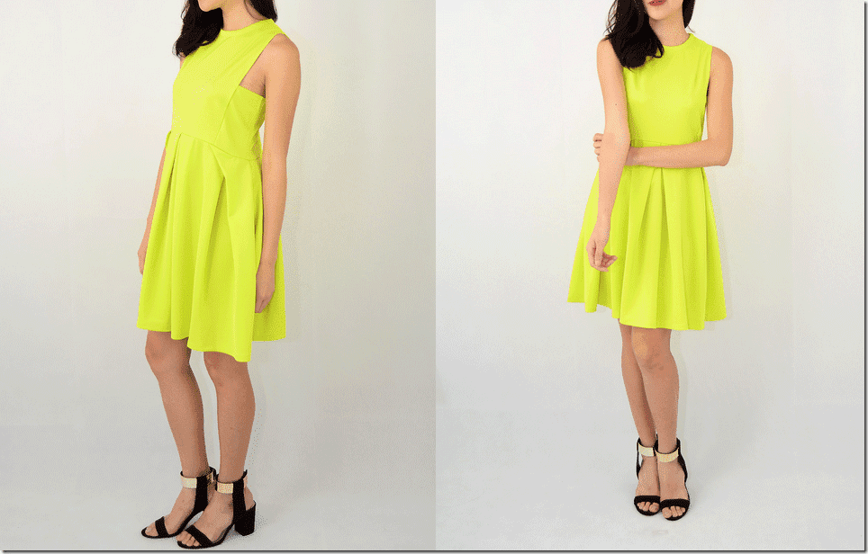 neon-yellow-skater-dress