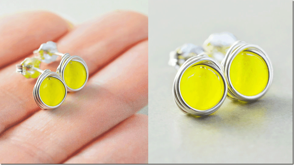 neon-yellow-stud-earrings