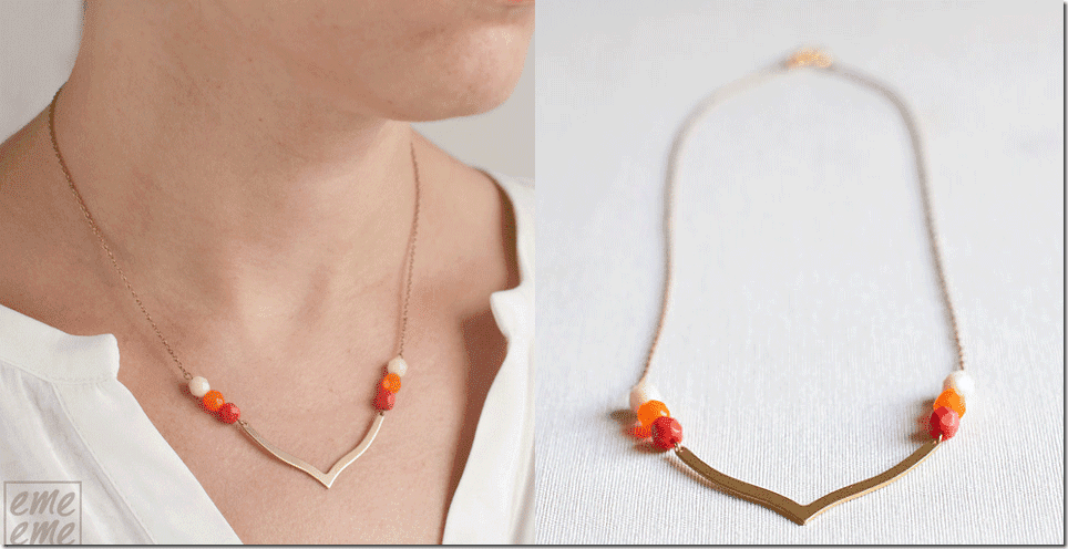 orange-brass-dainty-chevron-necklace