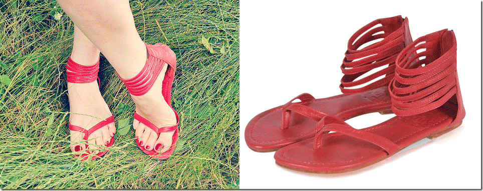 deep-red-flat-leather-sandals