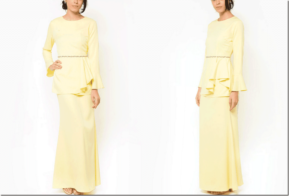 embellished-peplum-waist-yellow-baju-kurung