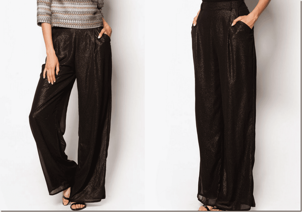 shimmery-gold-black-high-waisted-palazzo-pants