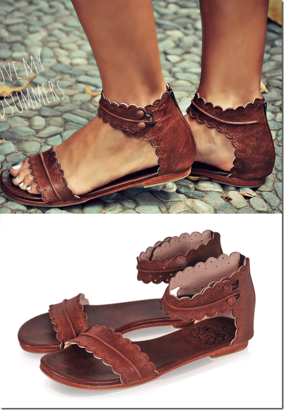 vintage-brown-boho-flat-leather-sandals