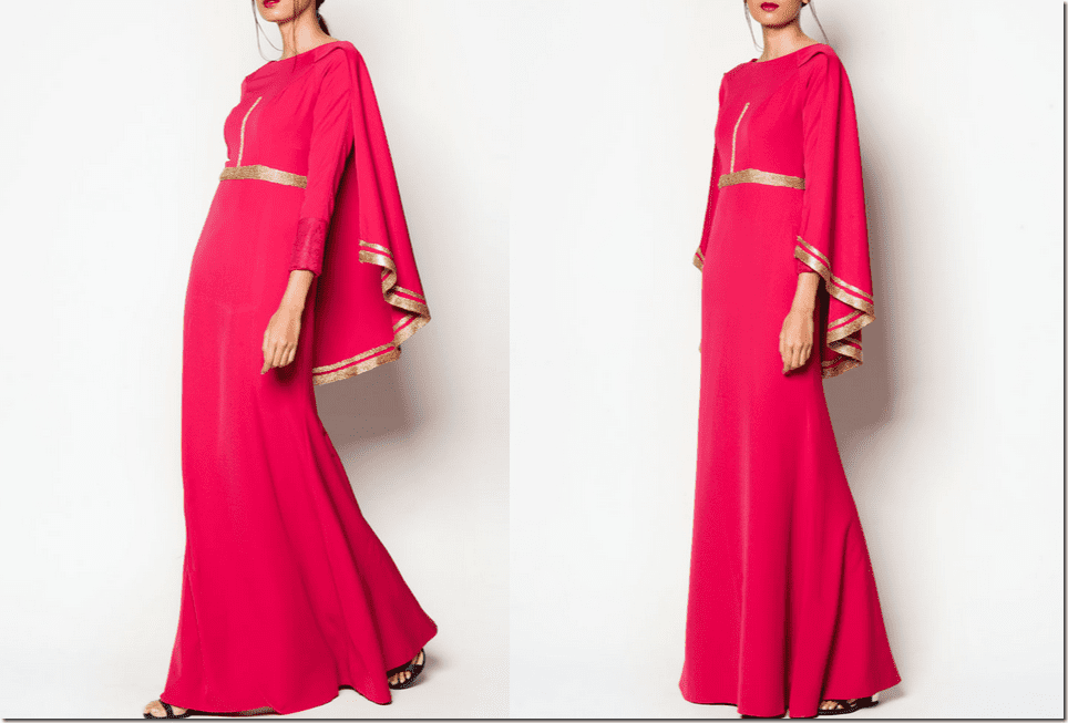 art-deco-fuchsia-gold-cape-dress