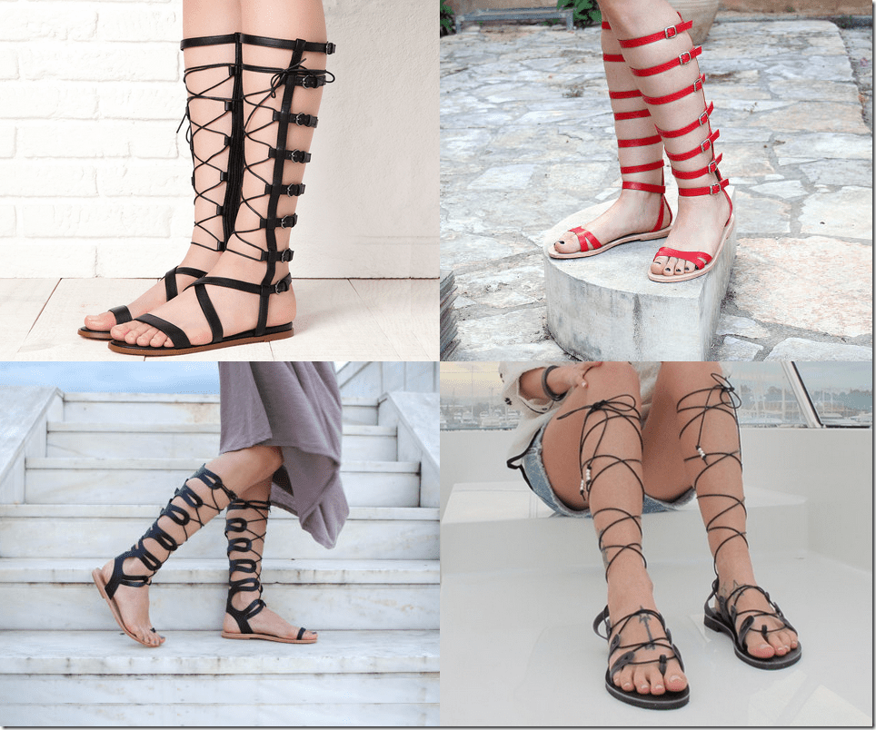 Tall gladiator hot sale sandals