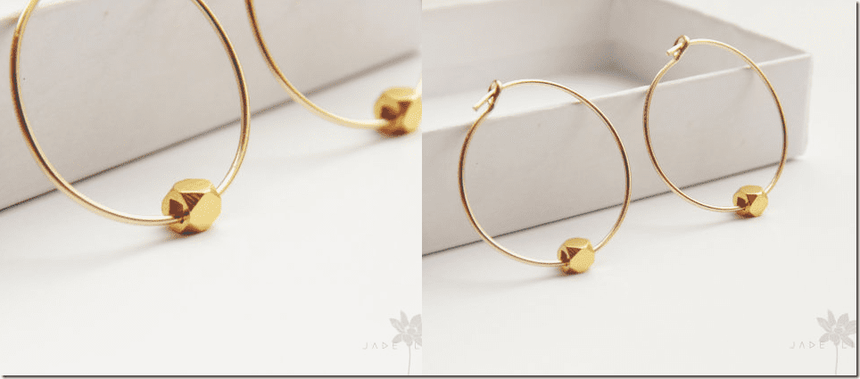 gold-minimal-hoop-faceted-cube-earrings