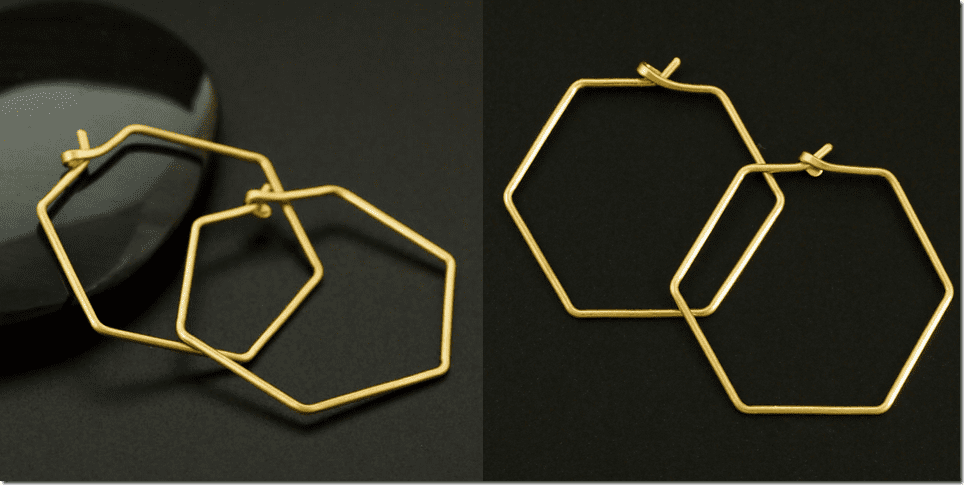 hexagon-wire-hoop-earrings