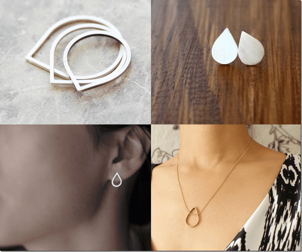 The Blank Space & Teardrop Inspired Minimalist Jewelry Inspiration