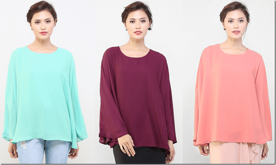 Keep Your Tummy Happy Wear Chiffon Kaftan Blouses For Raya 2015