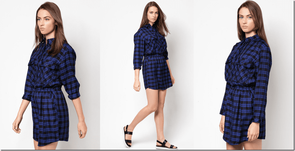 dark-blue-tartan-shirt-dress