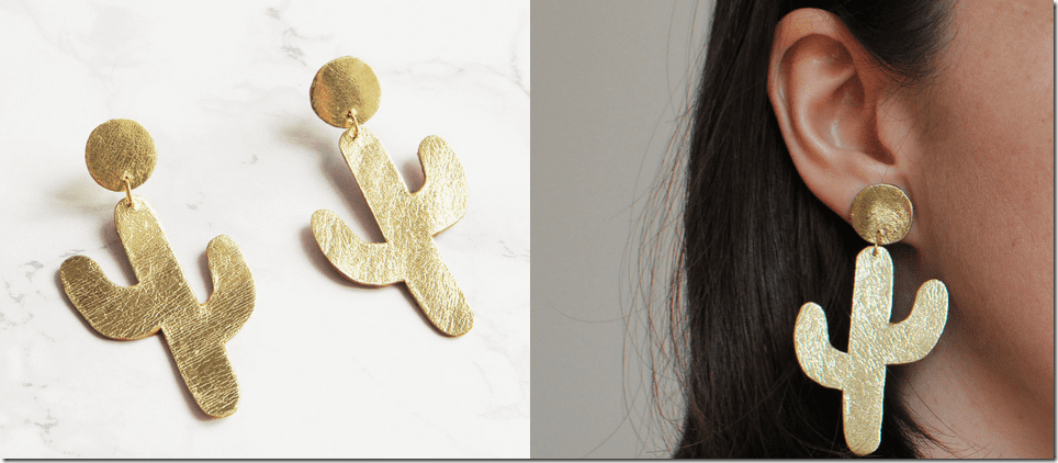 gold-leather-statement-cactus-earrings