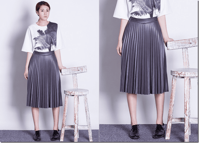 grey-accordion-pleated-midi-skirt