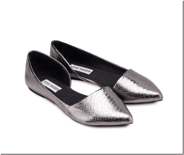 metallic-snakeskin-textured-dorsay-flats