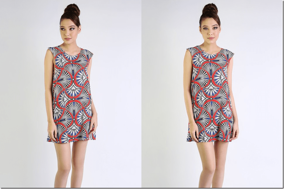 swallow-print-red-mini-dress