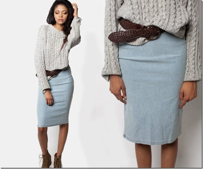 high-waist-denim-pencil-skirt