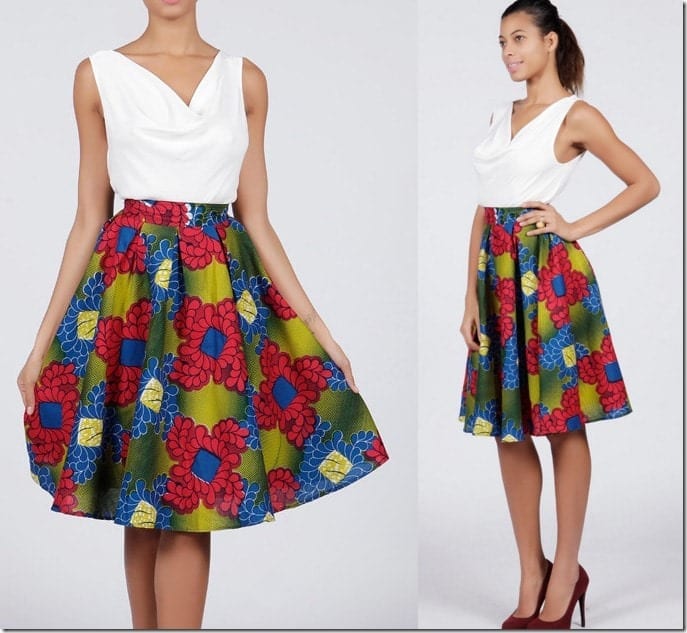 african-floral-skirt