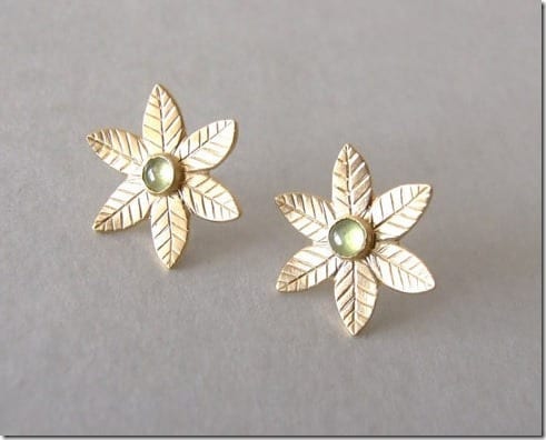 gemstone-flower-earrings