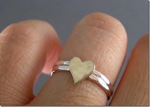 hammered-heart-stack-ring