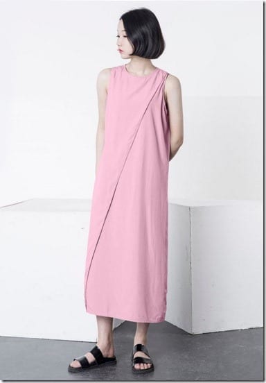 pink-side-slit-dress