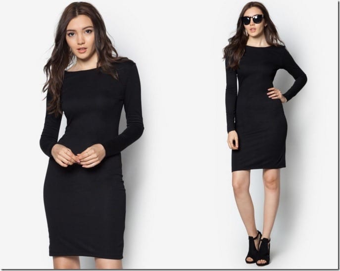 sleeve-black-minimal-dress