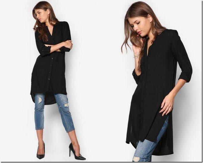 Long shirt hotsell side slits