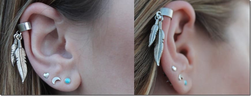 dangle-feather-ear-cuff