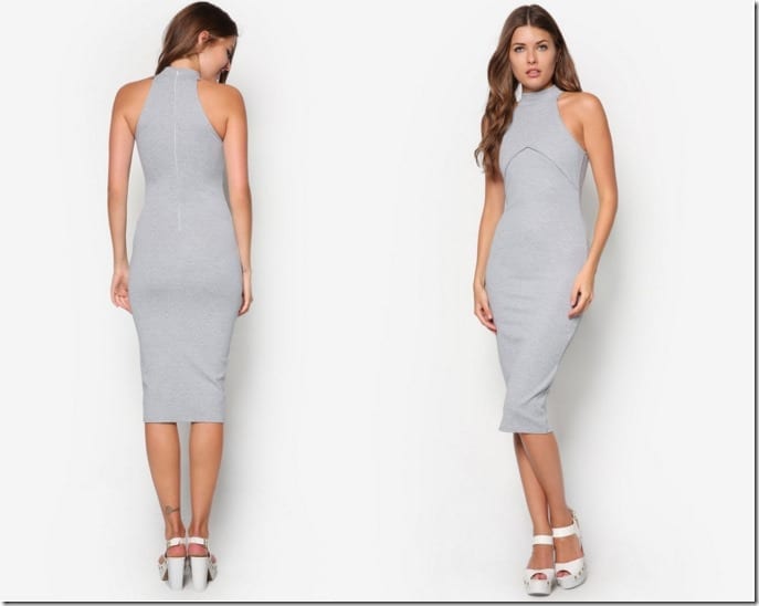 high-neck-grey-midi-dress