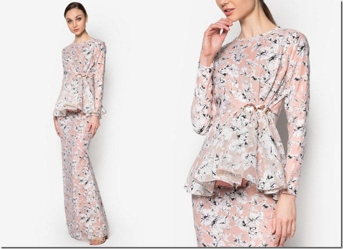 peach-floral-peplum-kurung