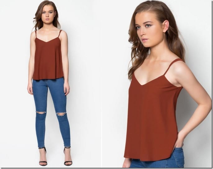 rust-vneck-cami-top