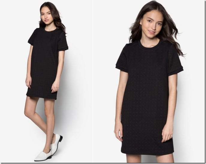 textured-shift-dress