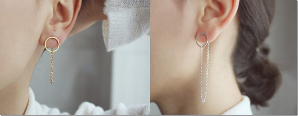 circle-stud-chain-threader-earrings