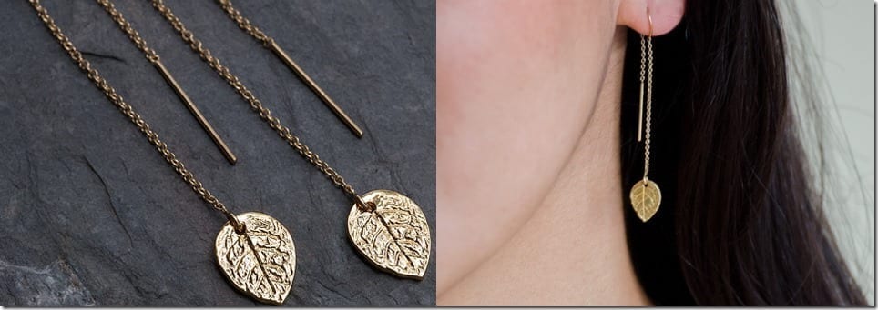 leaf-charm-threader-earrings