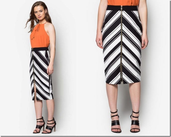 stripe-chevron-pencil-skirt