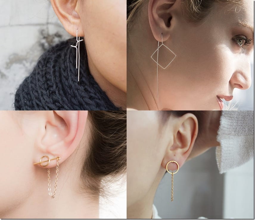 Unconventional Earrings ~ Threader Earring Styles Jewelry Inspiration